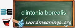 WordMeaning blackboard for clintonia borealis